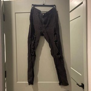 Black Distressed Jeans